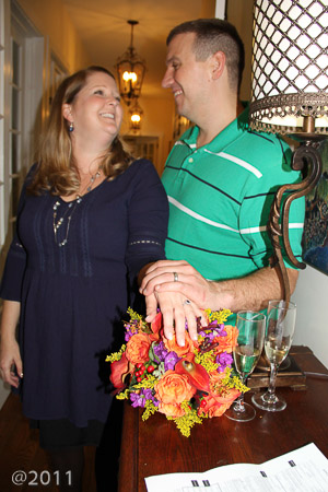 signing the wedding license