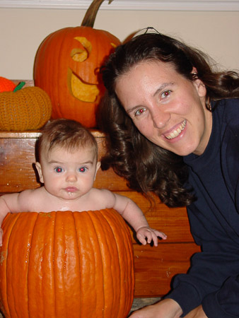 Sarah loves her baby pumpkin pie
