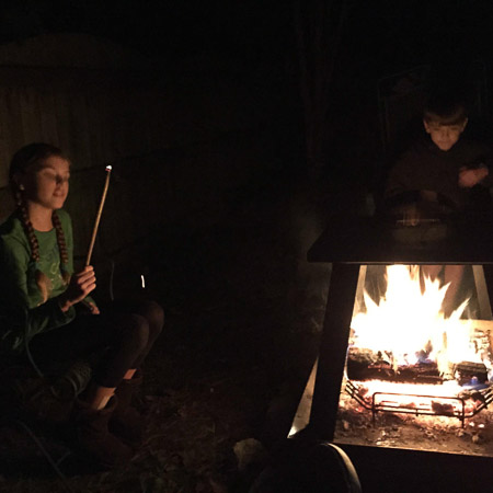 backyard campfire