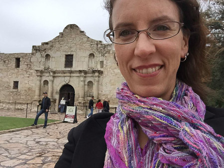 At the Alamo for MAGNA Workshop with Barbi 