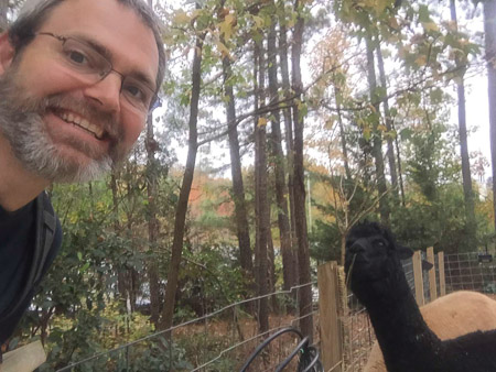 Andrew and Alpaca Selfie
