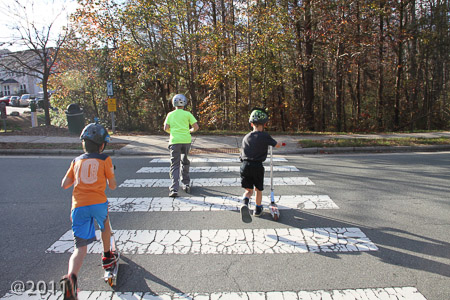 boys on scooters