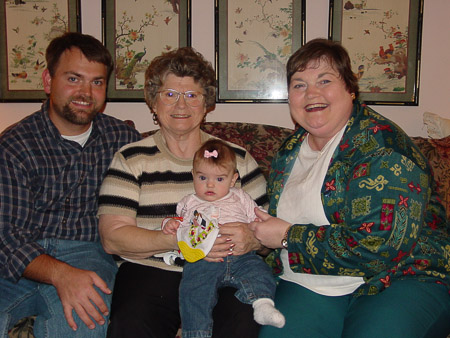 Daddy, Great Grandma, Grandma and Ella