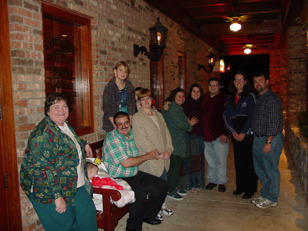 Everyone after dinner...Ella is in there!