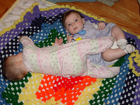 Ella, don't kick Grace!