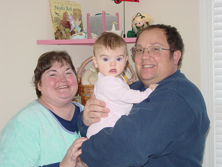 Elvis baby with Grandma and Grandpa Bell