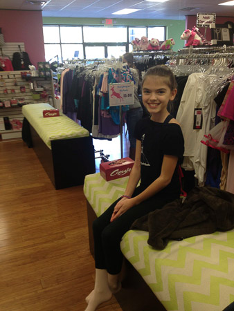 Getting fitted for 1st pointe shoes at Releve