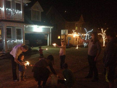 Warm winter solstice party