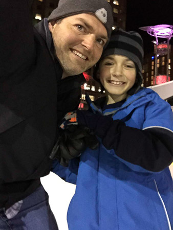 Skating in Downtown Raleigh
