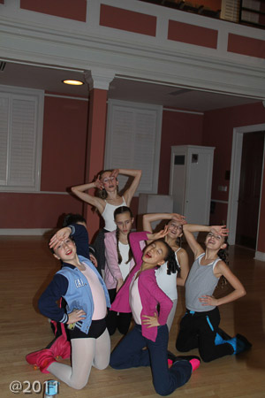 Posing for pictures backstage