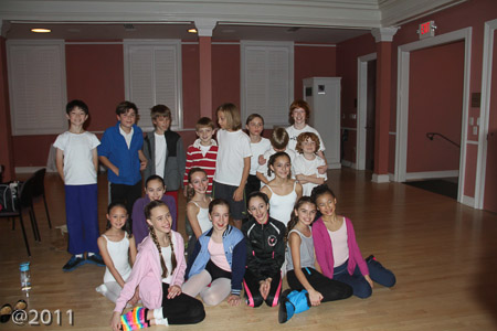 Posing for pictures backstage