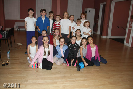 Posing for pictures backstage