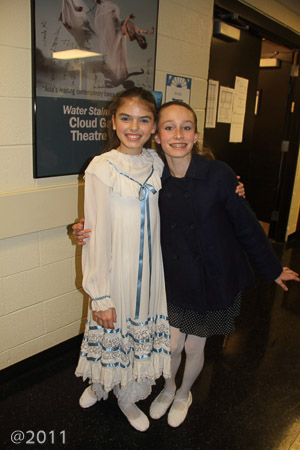 Ella and Allison before Ella's dress rehearsal