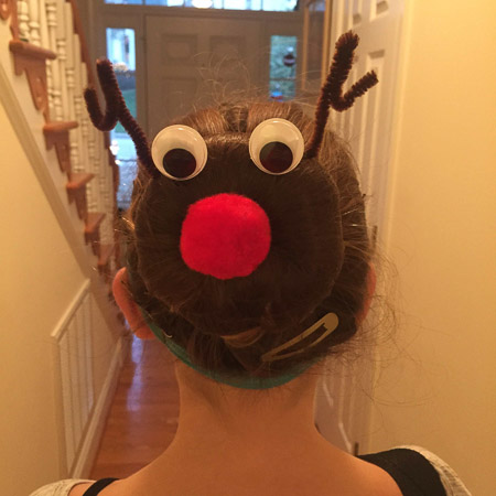Rudolph the red nosed bun deer
