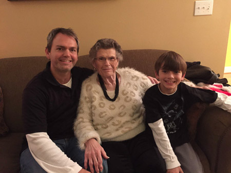 Susie, Grandma, and Gabrielle after nutcracker