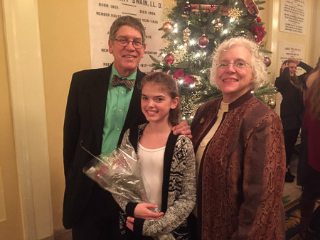 Papa and Nana and Ella after her first Clara Nutcracker