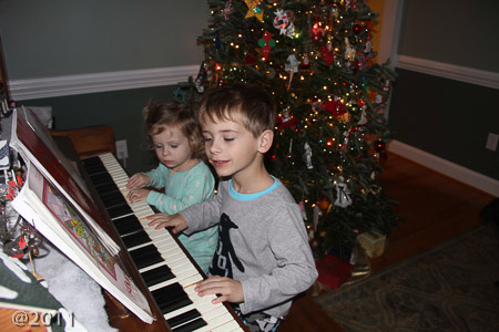 Penny and Eddie at the piano