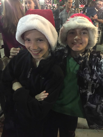Andrew took Jonah, Noah, and Audrey to Holiday Express at Pullen Park 