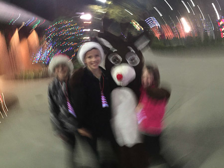 Andrew took Jonah, Noah, and Audrey to Holiday Express at Pullen Park 