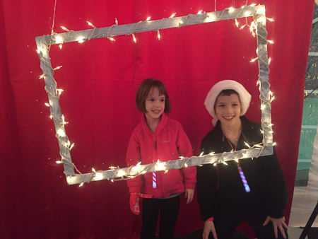 Andrew took Jonah, Noah, and Audrey to Holiday Express at Pullen Park 