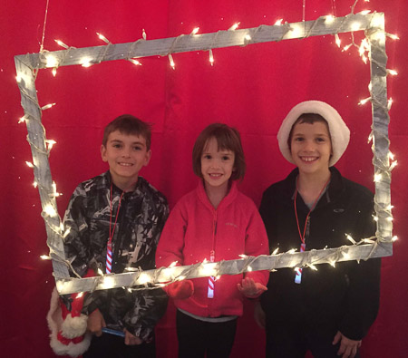 Andrew took Jonah, Noah, and Audrey to Holiday Express at Pullen Park 