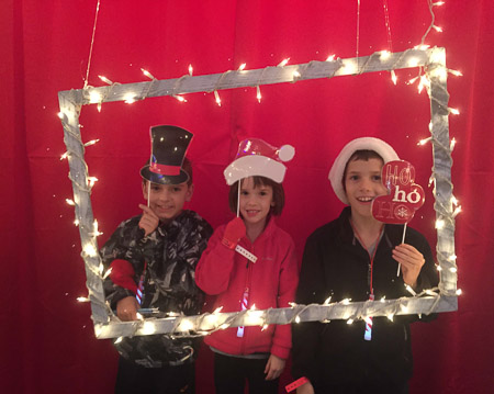 Andrew took Jonah, Noah, and Audrey to Holiday Express at Pullen Park 