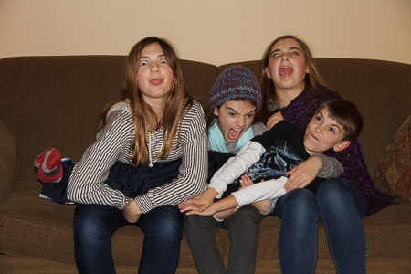 Photo time at Warren Family Christmas