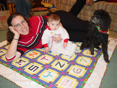 The beautiful quilt from Aunt Leah